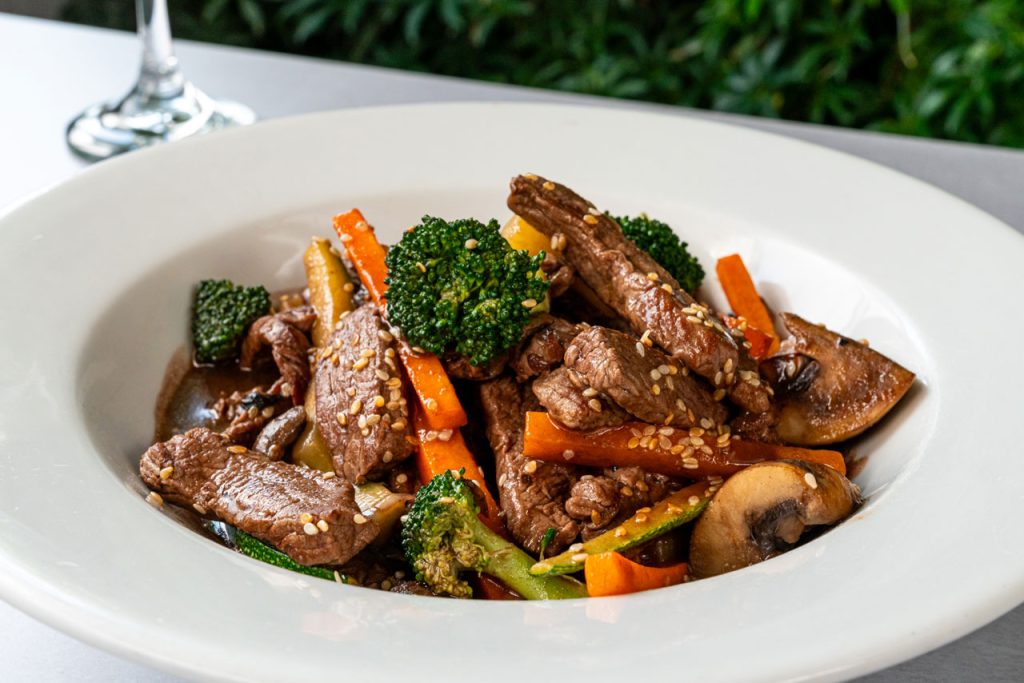 Julianas de lomo con vegetales