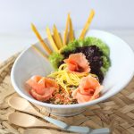 bowl de salmon ahumado
