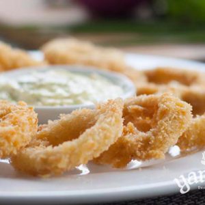 Anillos de calamar al panko