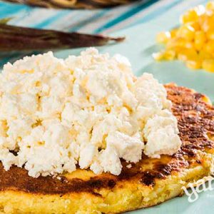 Arepa de chócolo con Queso