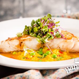Robalo en arroz caldoso